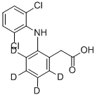 structure of CAS# 153466-65-0, 6-[(2,6-Dichlorophenyl)Amino]-Benzene-2,3,4,5-D4-Acetic Acid