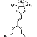 structure of CAS# 153737-25-8, 2-[(1E)-3,3-Diethoxy-1-Propen-1-Yl]-4,4,5,5-Tetramethyl-1,3,2-Dioxaborolane;1,3,2-DIO<wbr>XABOROLAN<wbr>E, 2-(3,3<wbr>-DIETHOXY<wbr>-1-PROPEN<wbr>YL)-4,4,5<wbr>,5-TETRAM<wbr>ETHYL-;2-[(1E)-3<wbr>,3-Dietho<wbr>xy-1-prop<wbr>en-1-yl]-<wbr>4,4,5,5,-<wbr>tetrameth<wbr>yl-1,3,2-<wbr>dioxaboro<wbr>lane;3,3-Diethoxy-1-propenylboronic acid pinacol ester