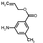 structure of CAS# 153775-25-8, Allyl 3-Amino-5-Methylbenzoate;3-Amino-5-methyl-benzoic acid-2-propenyl ester;allyl3-amino-5-methylbenzoate;MFCD11113171