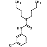 structure of CAS# 15442-04-3, 1,1-Dibutyl-3-(3-Chlorophenyl)Urea;1,1-Dibutyl-3-(3-chloro-phenyl)-urea;N,N-Dibutyl-N'-(3-chlorophenyl)urea;N,N-Dibutyl-N'-(3-chlorophenyl)urea #