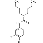 结构式 CAS# 15442-05-4, 1,1-二丁基-3-(3,4-二氯苯基)脲