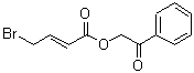 结构式 CAS# 154561-38-3, 2-氧代-2-苯基乙基 (2E)-4-溴-2-丁烯酸酯