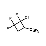 structure of CAS# 1546-77-6, 2-Chloro-2,3,3-Trifluorocyclobutanecarbonitrile;2-Chloro-2,3,3-trifluorocyclobutane-1-carbonitrile 97+%;2-Chloro-3-cyano-1,1,2-trifluorocyclobutane;MFCD00039436