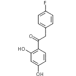 结构式 CAS# 15485-70-8, 1-(2,4-二羟基苯基)-2-(4-氟苯基)乙酮