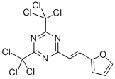结构式 CAS# 154880-05-4, 2-[2-(2-呋喃基)乙烯基]-4,6-二(三氯甲基)-1,3,5-三嗪