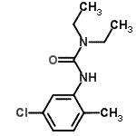 structure of CAS# 15545-54-7, 3-(5-Chloro-2-Methylphenyl)-1,1-Diethylurea;(diethylamino)-N-(5-chloro-2-methylphenyl)carboxamide;1-(5-chloro-2-methylphenyl)-3,3-diethylurea;N'-(5-chloro-2-methylphenyl)-N,N-diethylurea