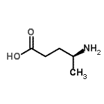 structure of CAS# 1558-59-4, (4S)-4-Aminopentanoic Acid;LMFA01100022