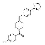 structure of CAS# 156635-05-1, (4-Chlorophenyl){4-[4-(4,5-Dihydro-1,3-Oxazol-2-Yl)Benzylidene]-1-Piperidinyl}Methanone;