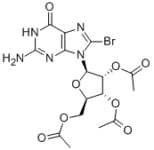 结构式 CAS# 15717-45-0, 2',3',5-三-O-乙酰基-8-溴鸟苷