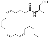 structure of CAS# 157182-49-5, (5Z,8Z,11Z,14Z)-N-[(1R)-2-Hydroxy-1-Methylethyl]-5,8,11,14-Eicosatetraenamide;(R)-(+)-Methanandamide (In Tocrisolve 100);R(+)-ARACHIDONYL-1'-HYDROXY-2'-PROPYLAMIDE;(R)-(+)-Methanandamide (Ethanol Solution)