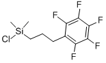 structure of CAS# 157499-19-9, 1-[3-(Chlorodimethylsilyl)Propyl]-2,3,4,5,6-Pentafluoro-Benzene;Chlorodimethyl-[3-(Pentaffluorophenyl)-Propyl]-Silane;3-(PENTAFLUOROPHENYL)PROPYLDIMETHYLCHLOROSILANE 98%;3-(PENTAFLUOROPHENYL)PROPYLDIMETHYLCHLOROSILANE