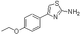 structure of CAS# 15850-29-0, 4-(4-Ethoxyphenyl)-1,3-Thiazol-2-Amine;4-(4-Ethoxyphenyl)-1,3-thiazol-2-amine #;4-(4-ethoxyphenyl)-1,3-thiazole-2-ylamine;4-(4-Ethoxy-phenyl)-thiazol-2-ylamine