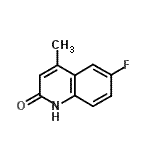 结构式 CAS# 15912-69-3, 6-氟-4-甲基-2(1H)-喹啉酮