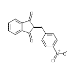 structure of CAS# 15951-41-4, 2-(4-Nitrobenzylidene)-1H-Indene-1,3(2H)-Dione;2-[(4-nit<wbr>rophenyl)<wbr>methylene<wbr>]cyclopen<wbr>ta[1,2-a]<wbr>benzene-1<wbr>,3-dione;AIDS135908;AIDS-135908