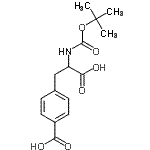 structure of CAS# 160063-50-3, 4-Carboxy-N-{[(2-Methyl-2-Propanyl)Oxy]Carbonyl}Phenylalanine;N-BOC-(4-CARBOXYPHENYL)ALANINE