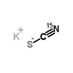 structure of CAS# 160350-71-0, Potassium (<Sup>15</Sup>N)Thiocyanate;Potassium thiocyanate-15N;490571_ALDRICH