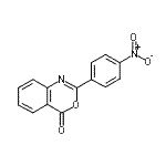结构式 CAS# 16063-05-1, 2-(4-硝基苯基)-4H-3,1-苯并恶嗪-4-酮
