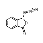 structure of CAS# 160732-56-9, 3-(3-Oxo-1lambda<Sup>3</Sup>,2-Benziodoxol-1(3H)-Yl)-1,2-Triazadien-2-Ium-1-Ide;1-Azido-1,2-benziodoxol-3(1H)-one;1-Azido-1H-1-λ-<sup>3</sup>-benzo[d][1,2]iodoxol-3-one;AIDS150089