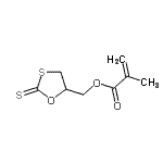 结构式 CAS# 161196-23-2, (2-硫代-1,3-氧硫杂环戊烷-5-基)甲基甲基丙烯酸酯