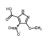 structure of CAS# 161235-54-7, 3-Methoxy-4-Nitro-1H-Pyrazole-5-Carboxylic Acid;3-methoxy-4-nitropyrazole-5-carboxylic acid;4-nitro-3-methoxy-1H-pyrazole-5-carboxylic acid;5-methoxy-4-nitro-1H-pyrazole-3-carboxylic acid