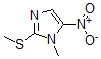 structure of CAS# 1615-41-4, 1-Methyl-2-Methylsulfanyl-5-Nitroimidazole;1-Methyl-2-Methylsulfanyl-5-Nitro-Imidazole;1-Methyl-2-(Methylthio)-5-Nitroimidazole;1-Methyl-2-(Methylthio)-5-Nitro-Imidazole
