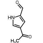 structure of CAS# 16168-92-6, 4-Acetyl-1H-Pyrrole-2-Carbaldehyde;4-Acetyl-1H-pyrrole-2-carbaldehyde;4-Acetyl-1H-pyrroline-2-carbaldehyde