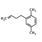 结构式 CAS# 161865-25-4, 2-(3-丁烯-1-基)-1,4-二甲基苯