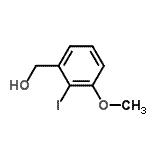 structure of CAS# 162136-06-3, (2-Iodo-3-Methoxyphenyl)Methanol;(2-iodo-3-methoxyphenyl)methanol