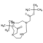 结构式 CAS# 162148-48-3, 二(2-甲基-2-丙基)2,2'-(1,4,7,10-四氮杂环十二烷-1,7-二基)二乙酸酯