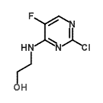 结构式 CAS# 16255-90-6, 2-[(2-氯-5-氟-4-嘧啶基)氨基]乙醇