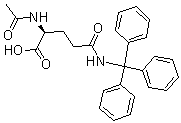 structure of CAS# 163277-79-0, N2-Acetyl-N-(Triphenylmethyl)-L-Glutamine;N-ALPHA-ACETYL-N-DELTA-TRITYL-L-GLUTAMINE;N-2-ACETYL-N-5-TRITYL-L-GLUTAMINE;AC-N-DELTA-TRITYL-L-GLUTAMINE