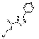结构式 CAS# 163719-80-0, 乙基3-(4-吡啶基)-1,2,4-恶二唑-5-羧酸酯