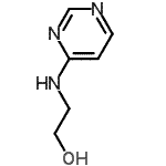 structure of CAS# 1640-87-5, 2-(4-Pyrimidinylamino)Ethanol;2-(pyrimidin-4-ylamino)ethanol