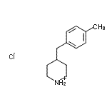 structure of CAS# 165110-20-3, 4-(4-Methylbenzyl)Piperidinium Chloride;4-(4-METHYLBENZYL)PIPERIDINE HCL;4-(4-Methylbenzyl)piperidine hydrochloride;4-[(Piperidin-4-yl)methyl]toluene hydrochloride