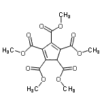 structure of CAS# 16691-59-1, Pentamethyl 1,3-Cyclopentadiene-1,2,3,4,5-Pentacarboxylate;1,2,3,4,5-pentakis(methoxycarbonyl)cyclopentadiene;PENTAMETHYL CYCLOPENTADIENE-1,2,3,4,5-PENTACARBOXYLATE;Pentamethylcyclopebtadiene-1,2,3,4,5-pentacarboxylate