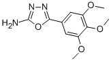 structure of CAS# 1673-43-4, 5-(3,4,5-Trimethoxyphenyl)-1,3,4-Oxadiazol-2-Amine;[5-(2,3,4-Trimethoxyphenyl)-1,3,4-Oxadiazol-2-Yl]Amine;1,3,4-Oxadiazol-2-Amine, 5-(3,4,5-Trimethoxyphenyl)-;2-Amino-5-(3,4,5-Trimethoxyphenyl)-1,3,4-Oxadiazole