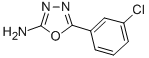 structure of CAS# 1673-45-6, 5-(3-Chlorophenyl)-1,3,4-Oxadiazol-2-Amine;[5-(3-Chlorophenyl)-1,3,4-Oxadiazol-2-Yl]Amine;1,3,4-Oxadiazole, 2-Amino-5-(M-Chlorophenyl)-;2-Amino-5-(M-Chlorophenyl)-1,3,4-Oxadiazole