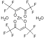 结构式 CAS# 16743-33-2, (T-4)-二(1,1,1,5,5,5-六氟-2,4-戊烷二酮')-锌二水合物