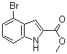 结构式 CAS# 167479-13-2, 4-溴-1H-吲哚-2-羧酸甲酯
