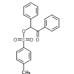 structure of CAS# 1678-43-9, 2-Oxo-1,2-Diphenylethyl 4-Methylbenzenesulfonate;2-Phenyl-2-(p-toluenesulfonyloxy)acetophenone