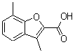 结构式 CAS# 16817-24-6, 3,7-二甲基-1-苯并呋喃-2-羧酸