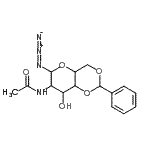 结构式 CAS# 168397-51-1, N-(6-叠氮基-8-羟基-2-苯基六氢吡喃并[3,2-d][1,3]二恶英-7-基)乙酰胺