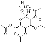 structure of CAS# 168567-90-6, (2R,3R,4S,5S,6R)-6-(Acetoxymethyl)-2-Azido-2-Cyanotetrahydro-2H-Pyran-3,4,5-Triyl Triacetate;2,3,4,6-T<wbr>etra-O-ac<wbr>etyl-1-az<wbr>ido-1-deo<wbr>xy-¦Á-D-g<wbr>alactopyr<wbr>anosyl cy<wbr>anide;2,3,4,6-T<wbr>ETRA-O-AC<wbr>ETYL-1-AZ<wbr>IDO-1-DEO<wbr>XY-α-D-GA<wbr>LACTOPYRA<wbr>NOSYLCYAN<wbr>IDE