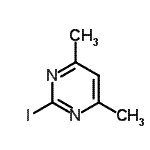 structure of CAS# 16879-40-6, 2-Iodo-4,6-Dimethylpyrimidine;2-iodo-4,6-dimethylpyrimidine;4,6-Dimethyl-2-iodopyrimidine;MFCD09909561