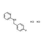 结构式 CAS# 1692-02-0, N-(4-氟苄基)-2-吡啶胺二盐酸盐