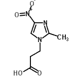 structure of CAS# 16935-04-9, 3-(2-Methyl-4-Nitro-1H-Imidazol-1-Yl)Propanoic Acid;2-Methyl-5-nitro-1-imidazolepropinoicacid;3-(2-methyl-4-nitroimidazolyl)propanoic acid;MFCD00134515