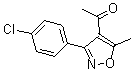 结构式 CAS# 169814-48-6, 1-[3-(4-氯苯基)-5-甲基-4-异恶唑基]-乙酮