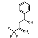 结构式 CAS# 1705-16-4, 1-苯基-3-(三氟甲基)-3-丁烯-1-醇