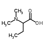 structure of CAS# 170941-86-3, 2-(Dimethylamino)Butanoic Acid;MFCD10686586