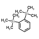 structure of CAS# 17151-09-6, 1,2-Phenylenebis(Trimethylsilane);2-[2-(1,1<wbr>-dimethyl<wbr>-1-silaet<wbr>hyl)pheny<wbr>l]-2-meth<wbr>yl-2-sila<wbr>propane;Trimethyl[2-(trimethylsilyl)phenyl]silane #